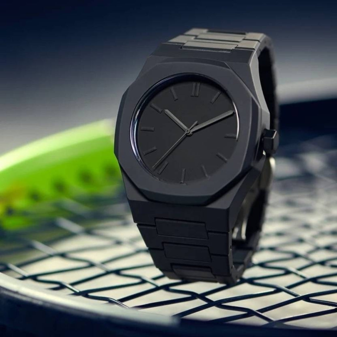 Minimalistische Herrenuhr – Stahl & Leder