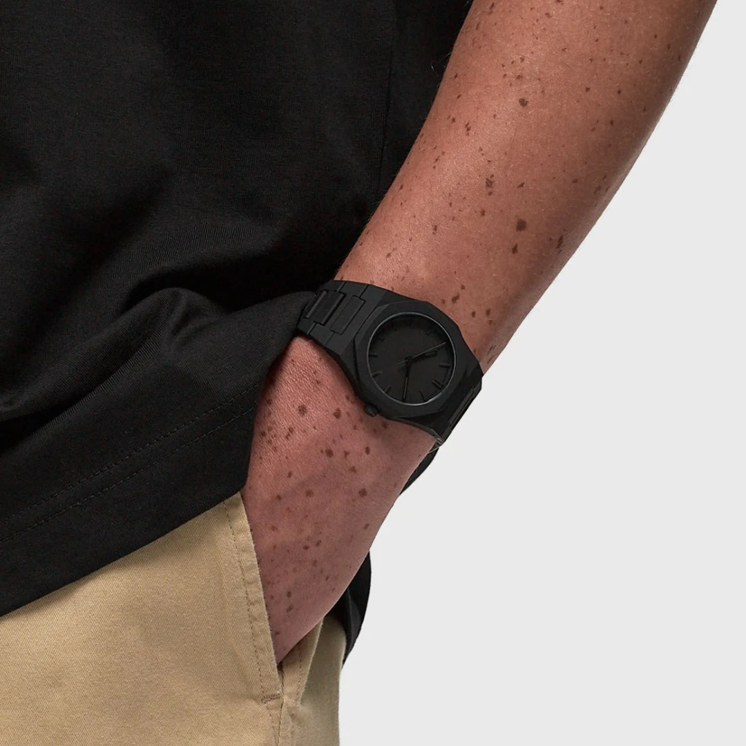 Minimalistische Herrenuhr – Stahl & Leder