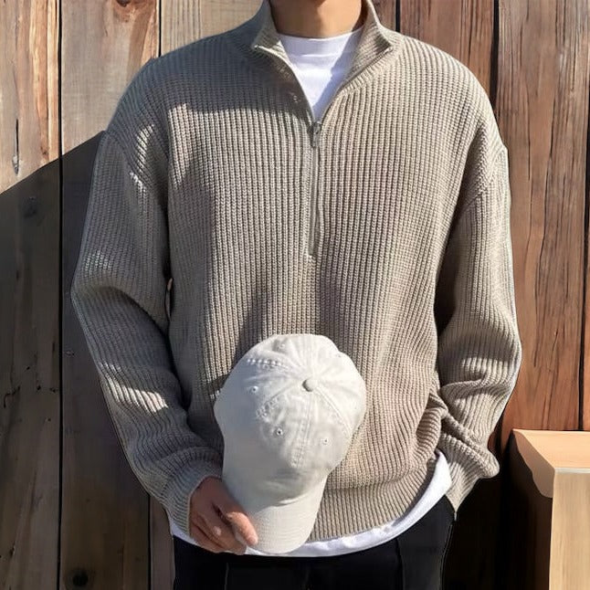Halbzip-Pullover – Strukturierter Look