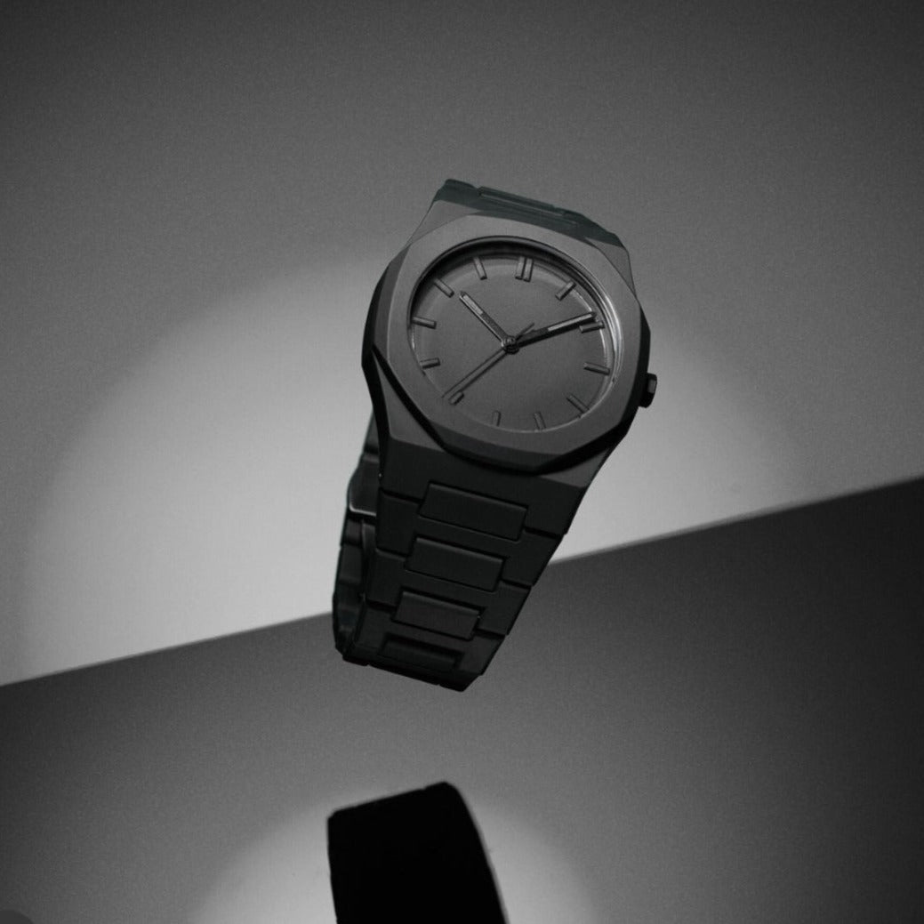 Minimalistische Herrenuhr – Stahl & Leder