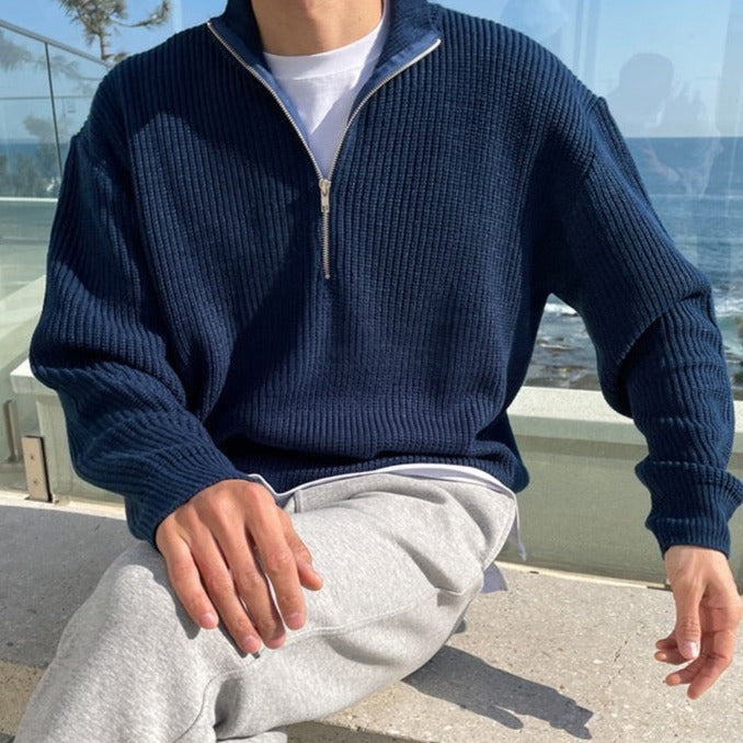 Halbzip-Pullover – Strukturierter Look