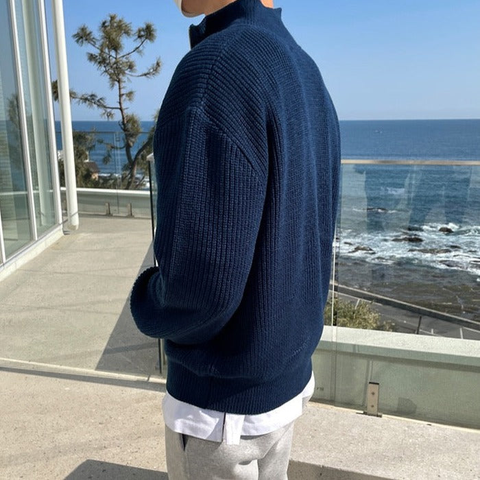 Halbzip-Pullover – Strukturierter Look